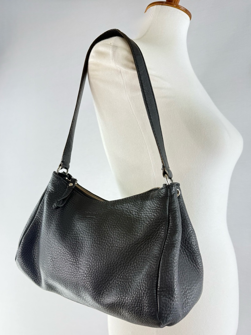 KATE SPADE Small Black Pebbled Leather Shoulder Bag
